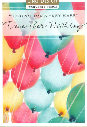Picture of DECEMBER BIRTHDAY BALLOONS CARD